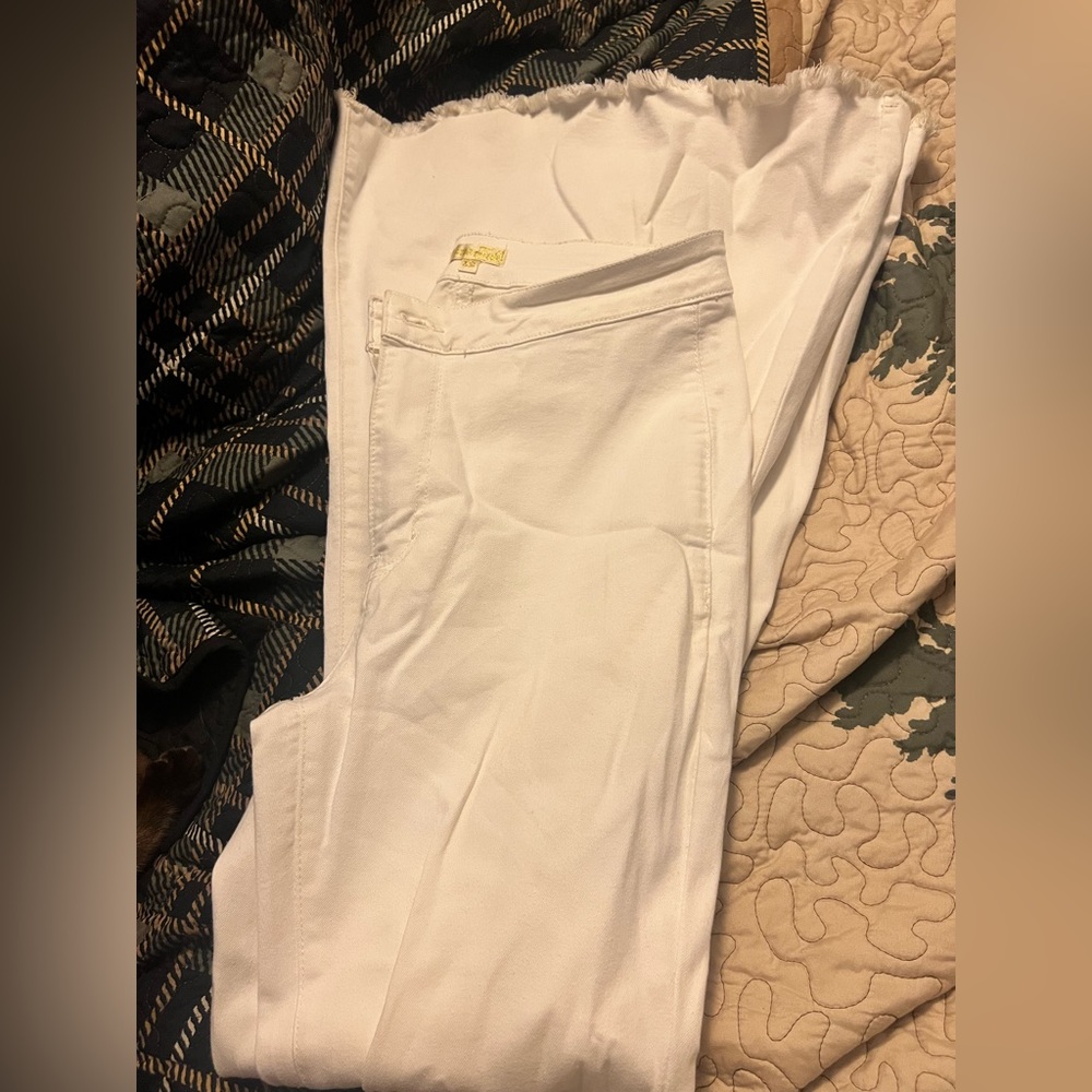 Ivory and olive flares